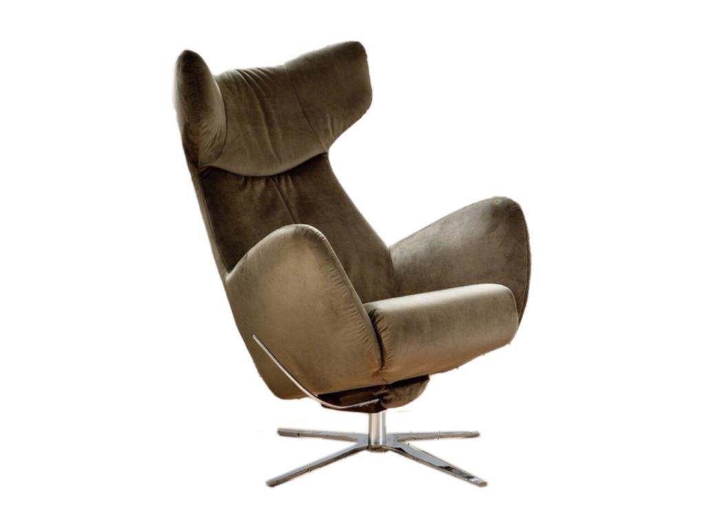 Fauteuil en velours vert