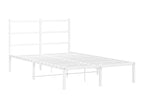 Cadre de lit en métal blanc, 120 x 200 cm