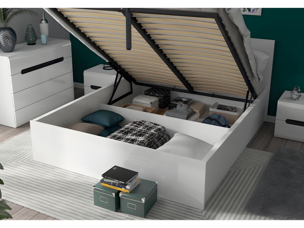 Sommier blanc, 160 x 200 cm