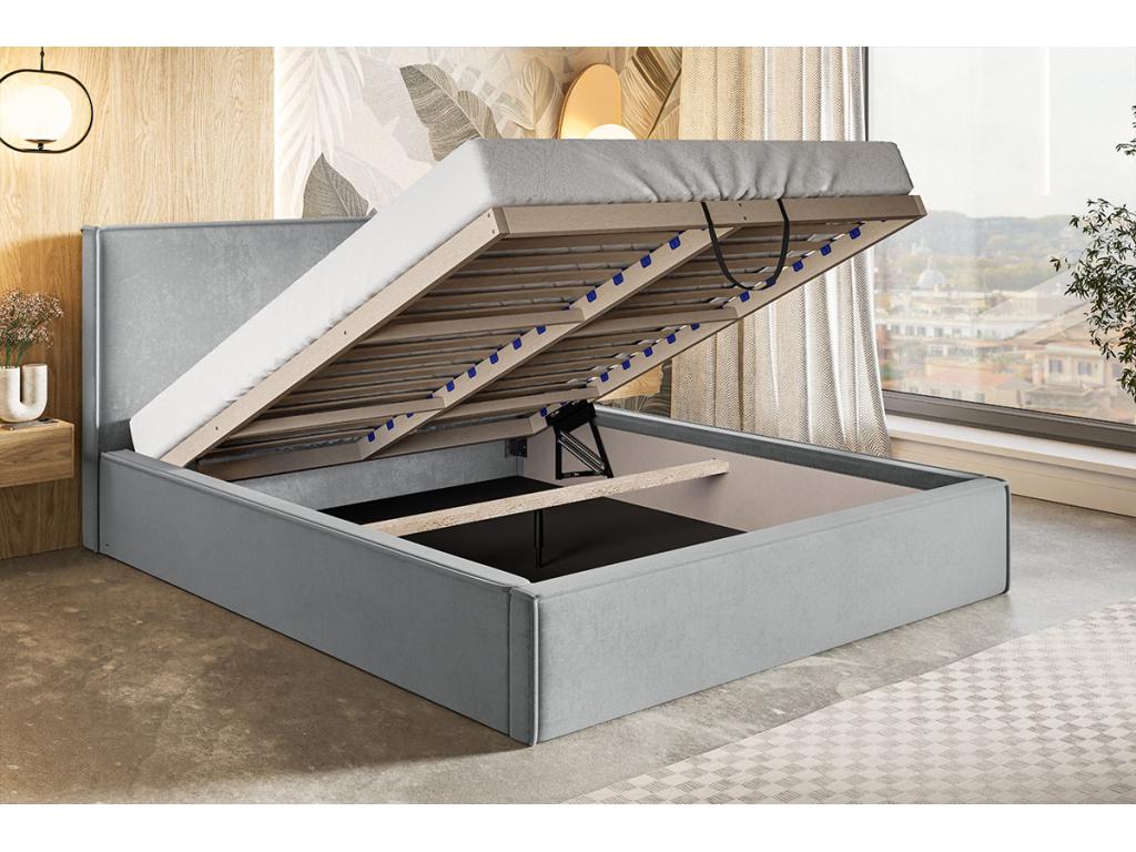 Sommier en velours vert, 140 x 200 cm