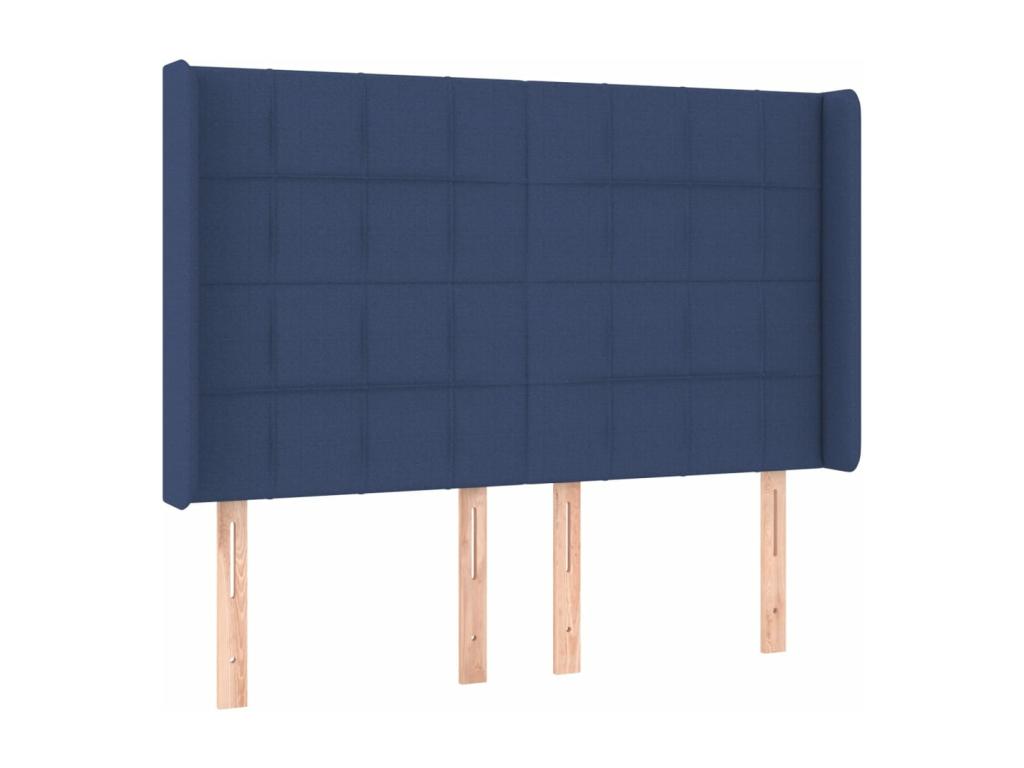 Lit en tissu bleu, 147 x 16 x 118 cm