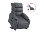 Fauteuil d'appoint en similicuir gris