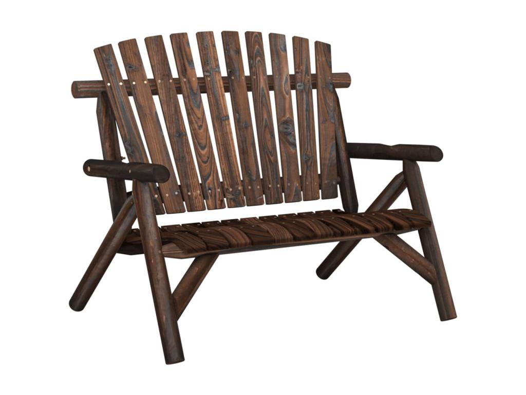 Ensemble de mobilier de jardin 4 pièces en bois massif marron