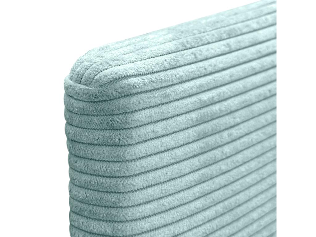 Lit en velours vert, 160 x 50 cm