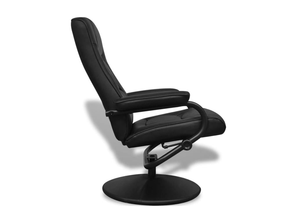 Fauteuil d'appoint en similicuir noir