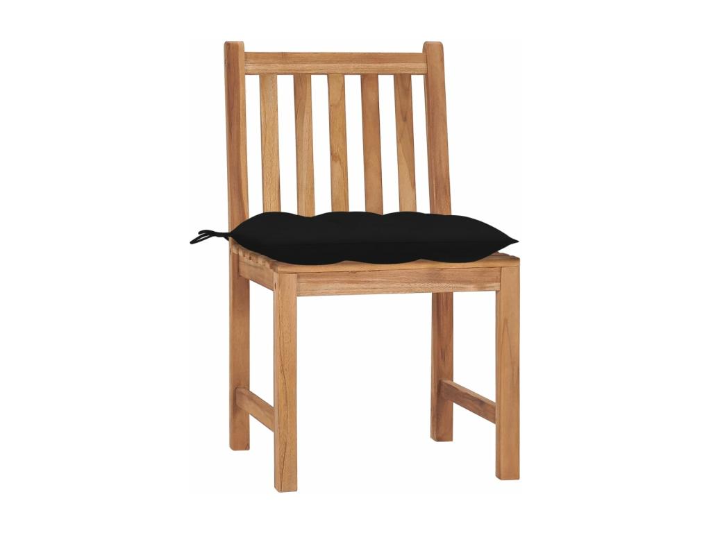 Ensemble de meubles noirs pour la maison, 6 pièces, avec coussins