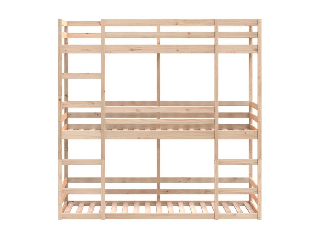 Lit en pin brun, 90 x 190 cm