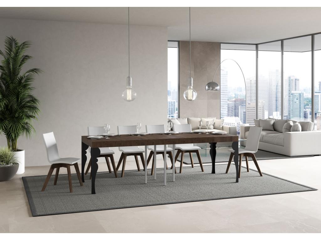 Table marron, 90 x 90 cm