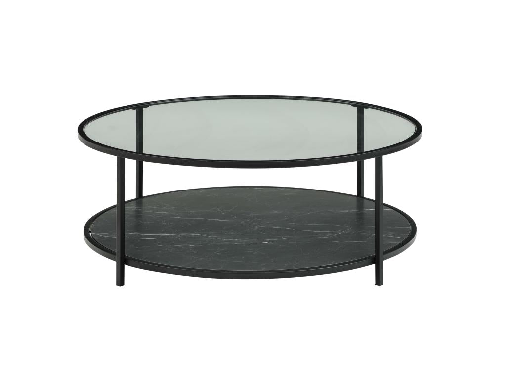 Table basse en verre noir