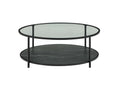 Table basse en verre noir