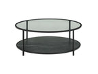 Table basse en verre noir