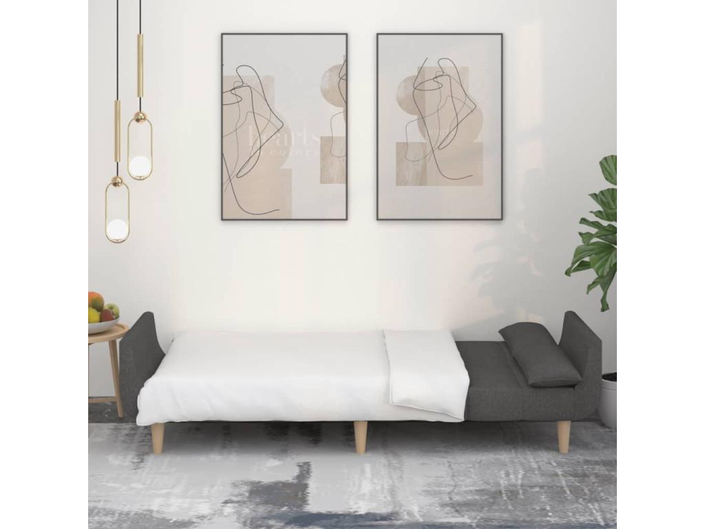 Lit en tissu gris - dlz1766572996530