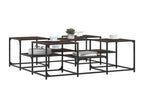 Table basse en bois composite marron, 121 x 121 x 40 cm