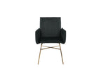Fauteuil en velours noir