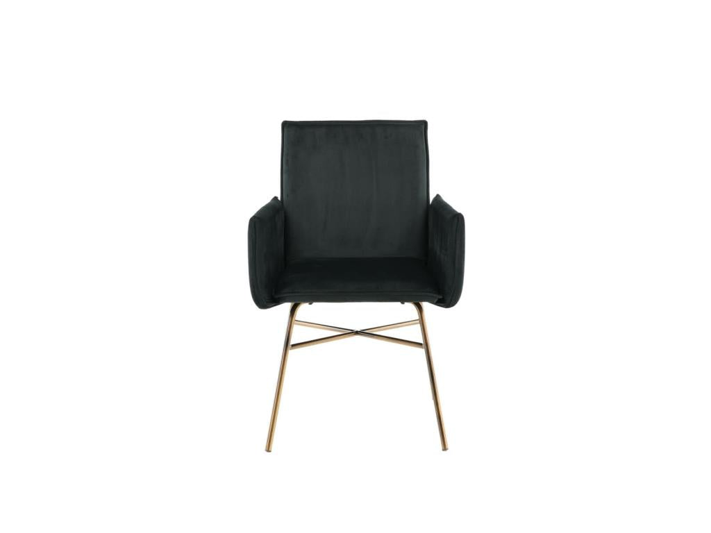 Fauteuil en velours noir