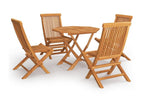 Ensemble de mobilier de jardin naturel 5 pièces