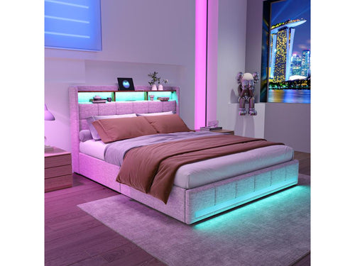 Lit beige, 160 x 200 cm