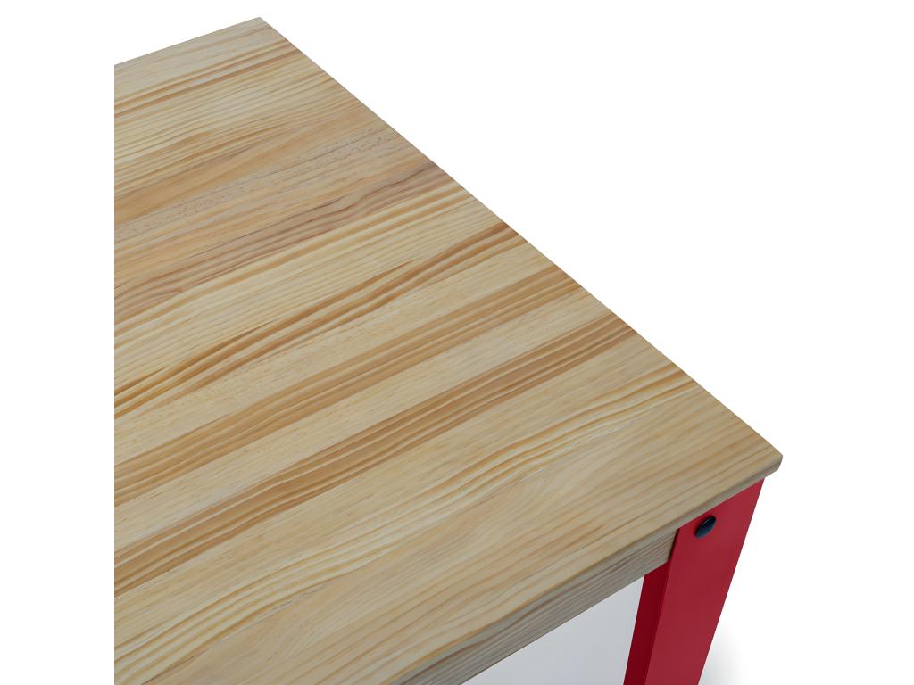 Table rouge, 60 x 100 x 110 cm