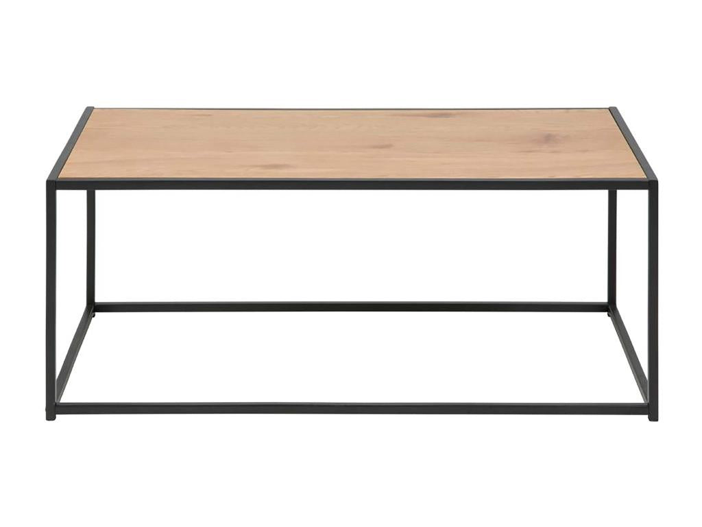 Table basse rectangulaire en chêne brun