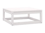 Ensemble de mobilier de jardin en pin blanc 8 pièces, avec coussins