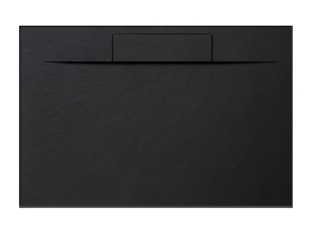 Porte de douche en marbre noir, 75 x 170 cm